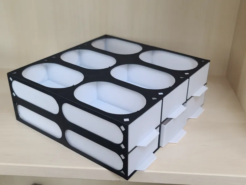 Lightweight modular drawer system- Akro Mils scale