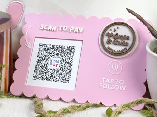 QR Payment & NFC Social Media Standee