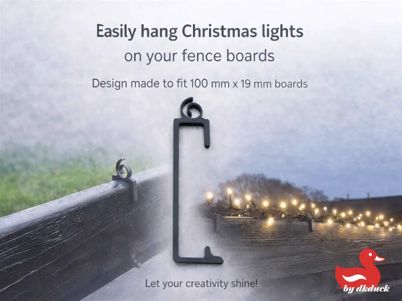 Christmas Light Holder, Fence Boards 100 mm×19 mm
