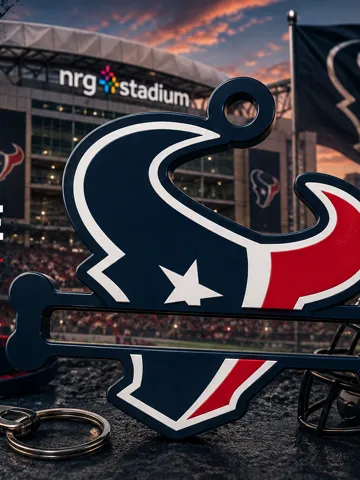 Accesorio para sujetar ligas de cabello: Houston Texans Hair Tie Holder Keychain — vista de referencia 2