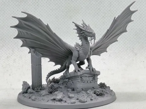 Escenografía en miniatura: Dungeons and Dragons dnd Gold Dragon — referencia de MakerWorld