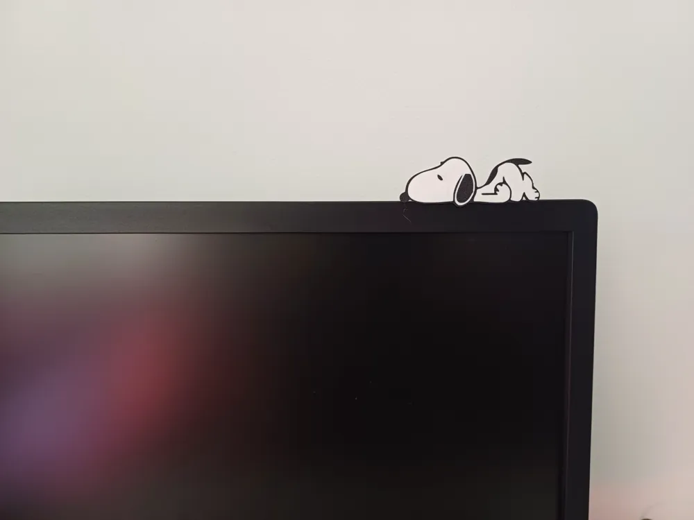 Snoopy Monitor Tech Snoopy on monitor with stand - Free 3D Print Model - MakerWorld