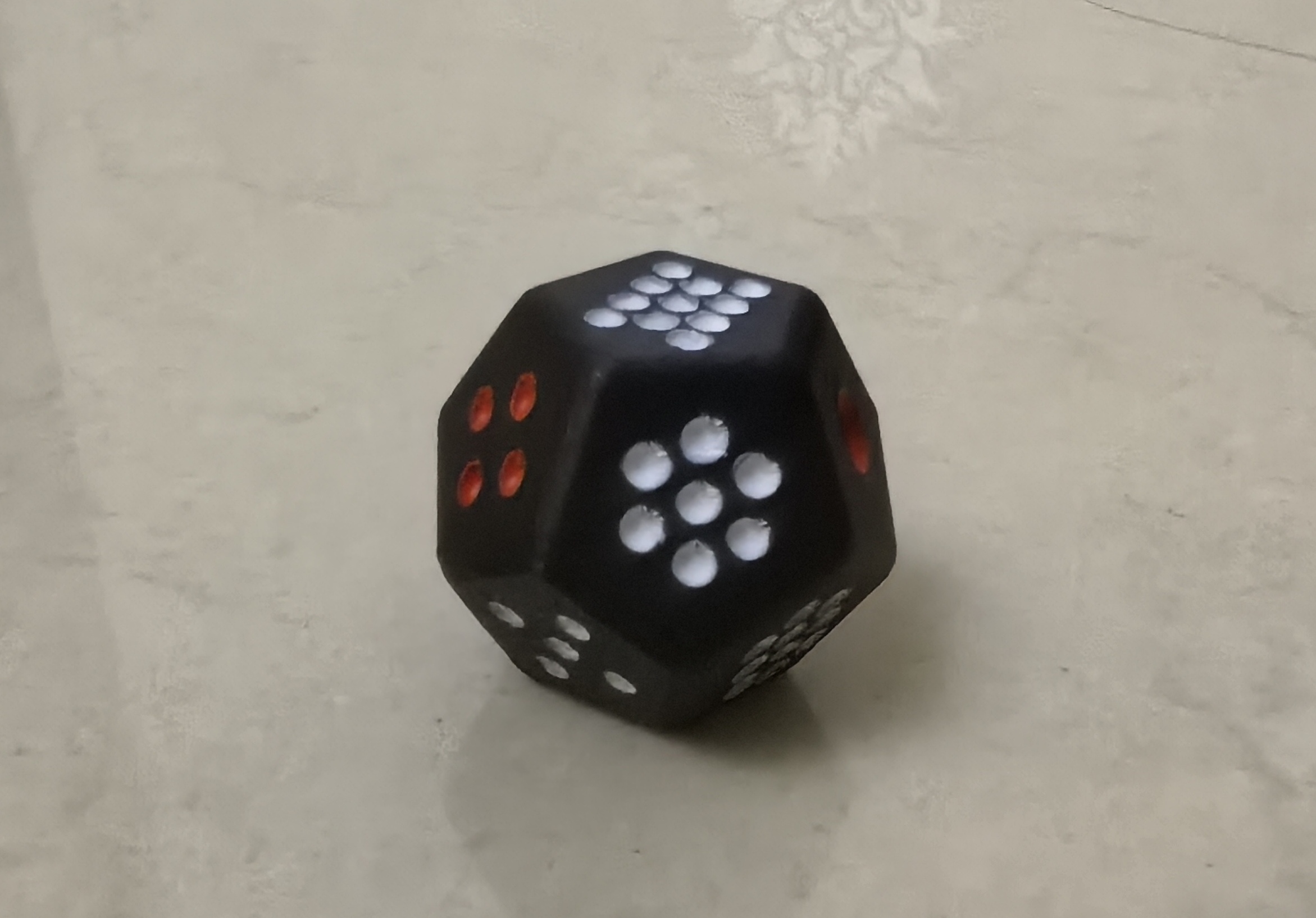 Miniatura 2 do modelo 3D 十二面骰子 点数版