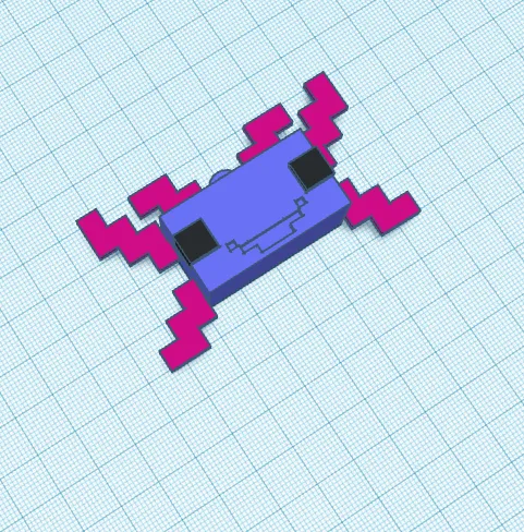PIXEL AXOLOTL Keychain 