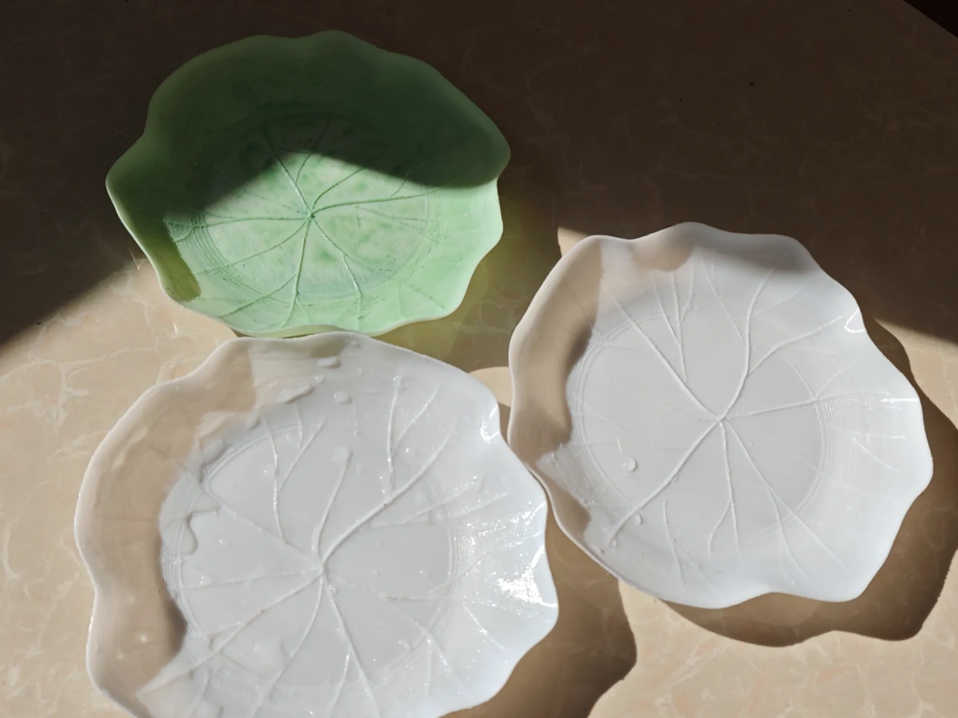 Lotus Yaprak Plaka Kemik Plakası Snack Plakası