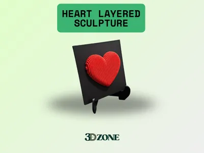 heart Layered Sculpture 