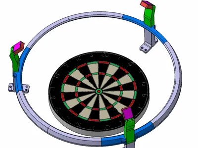 Dartboard LED Ring and Camera Mount V2
