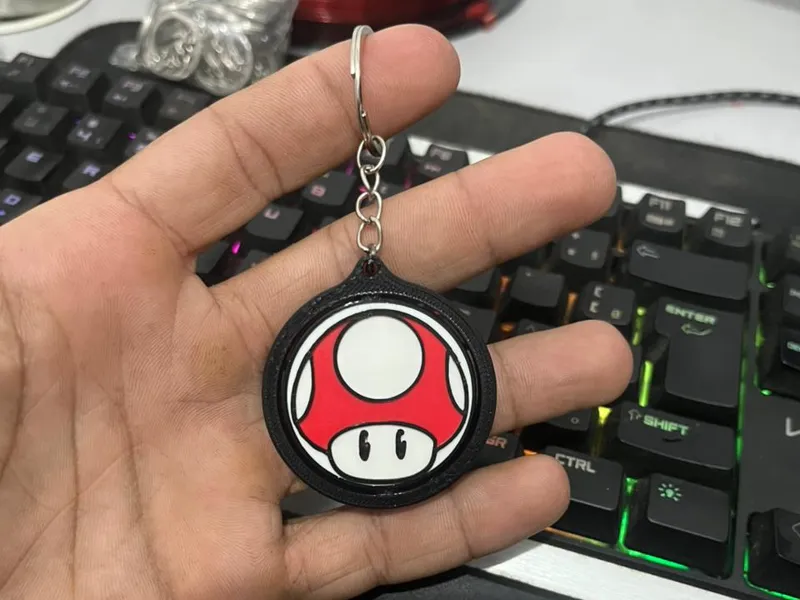 0.08mm high quality @BBLA1M Mushroom Keychain 