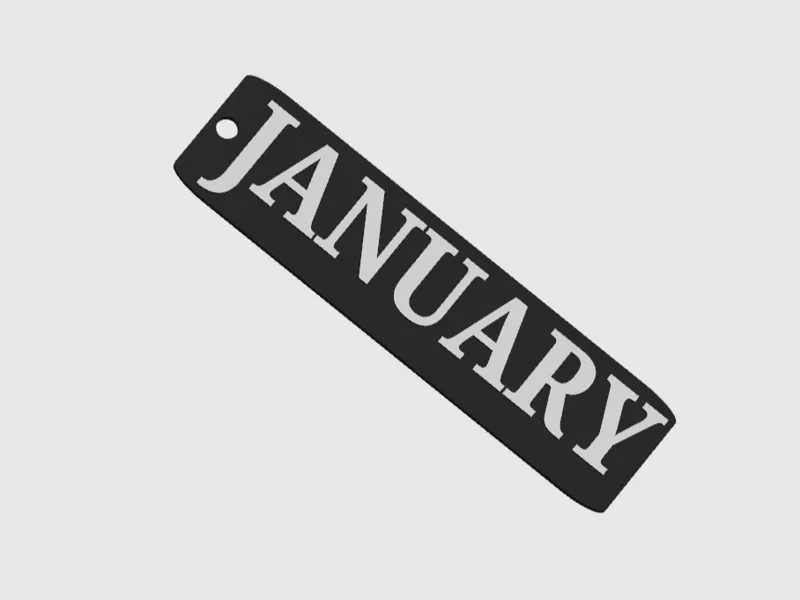 January keychain