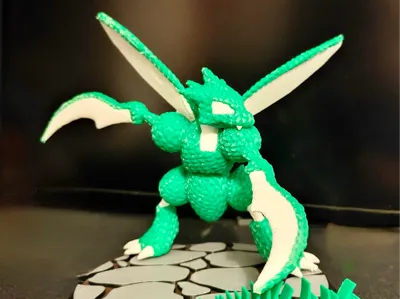 Scyther – Stylized Wool Effect Figurine