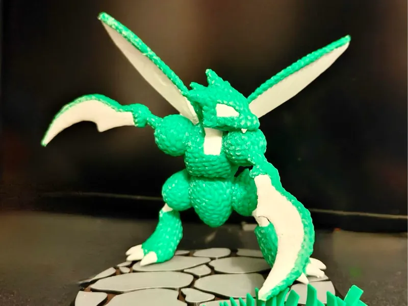 Scyther – Stylized Wool Effect Figurine