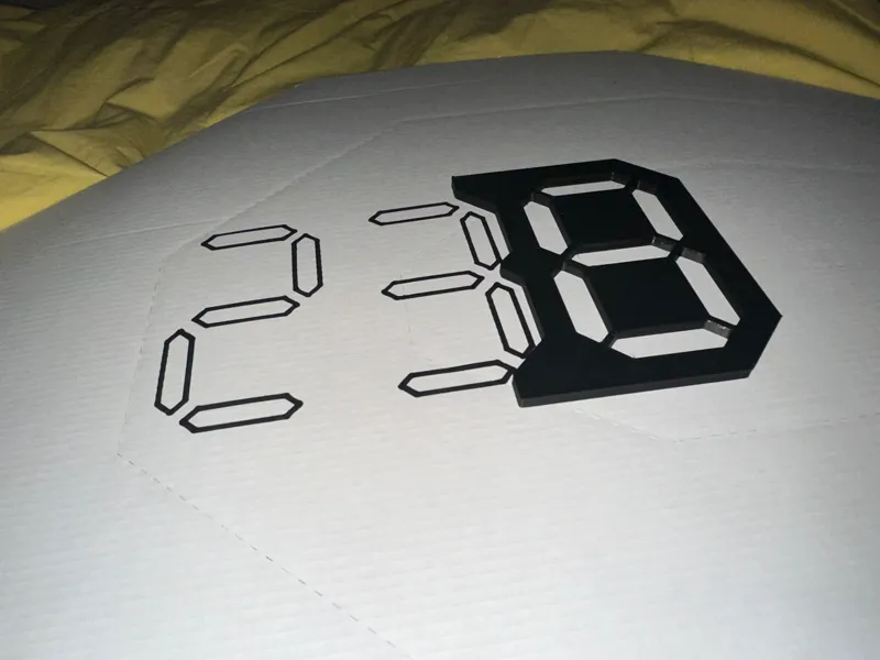 Stencil digital number 