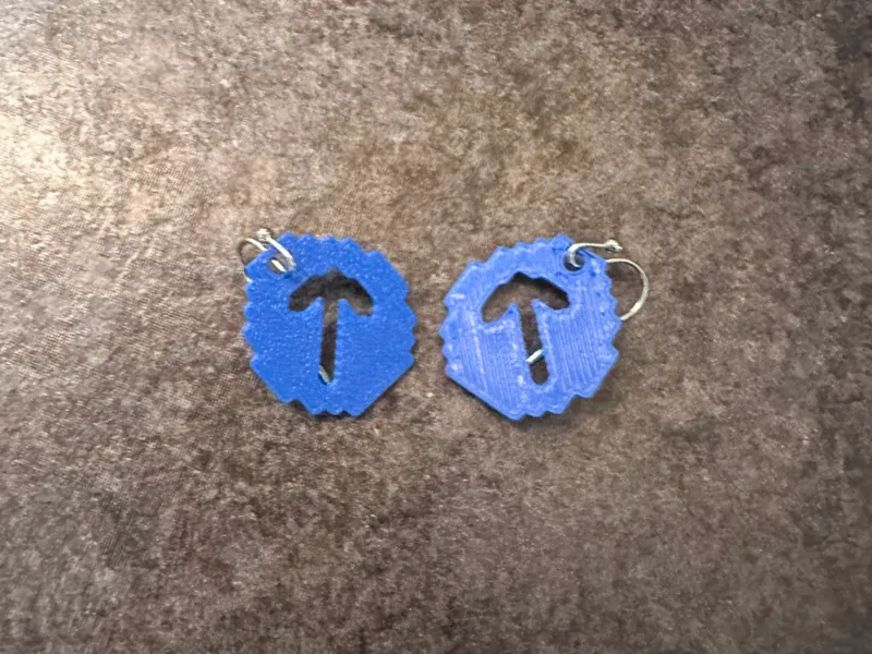Minecraft Diamond Pickaxe Earrings