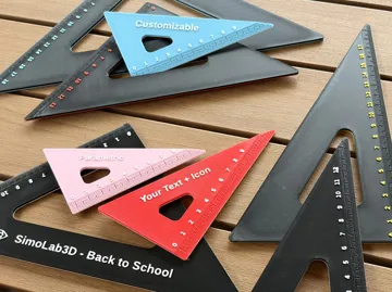 Letrero o emblema decorativo: Set Square Maker - Customizable Set Square — vista de referencia 5