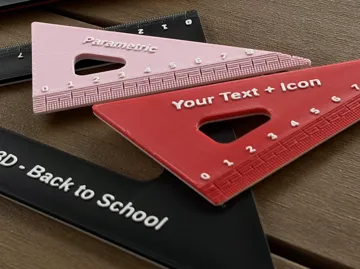 Letrero o emblema decorativo: Set Square Maker - Customizable Set Square — vista de referencia 4