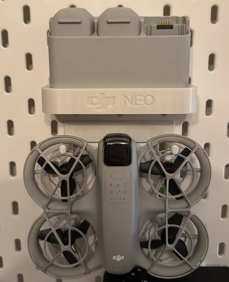 Einfache DJI NEO Halterung für IKEA Skadis Board