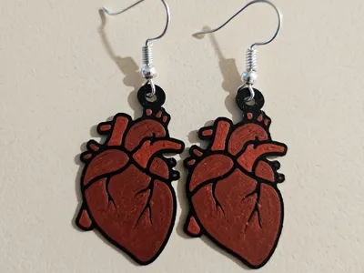Anatomical Heart Earerings