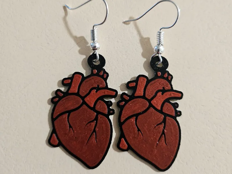 Anatomical Heart Earerings