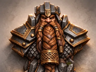Dwarven Warrior King bust