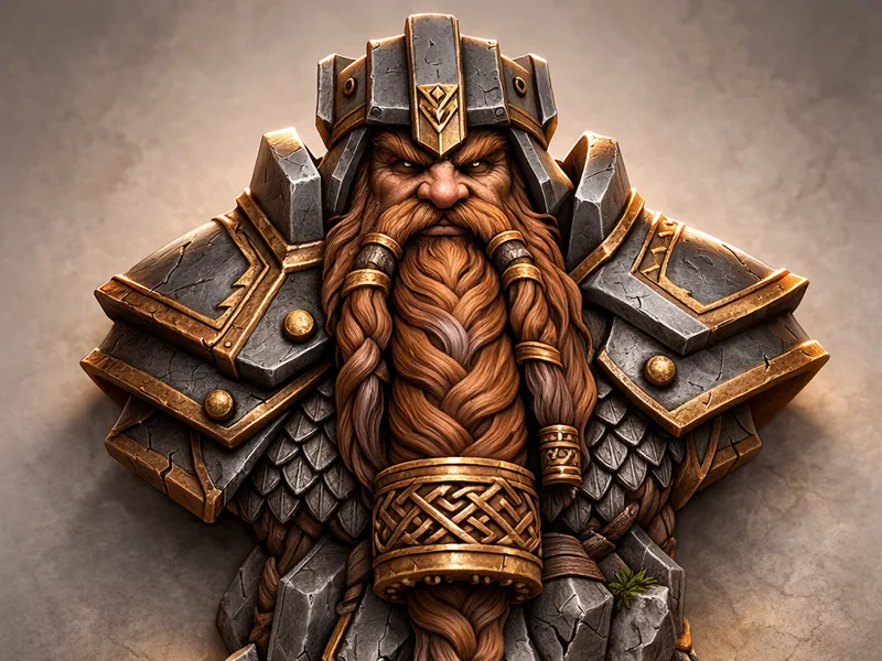 Dwarven Warrior King bust