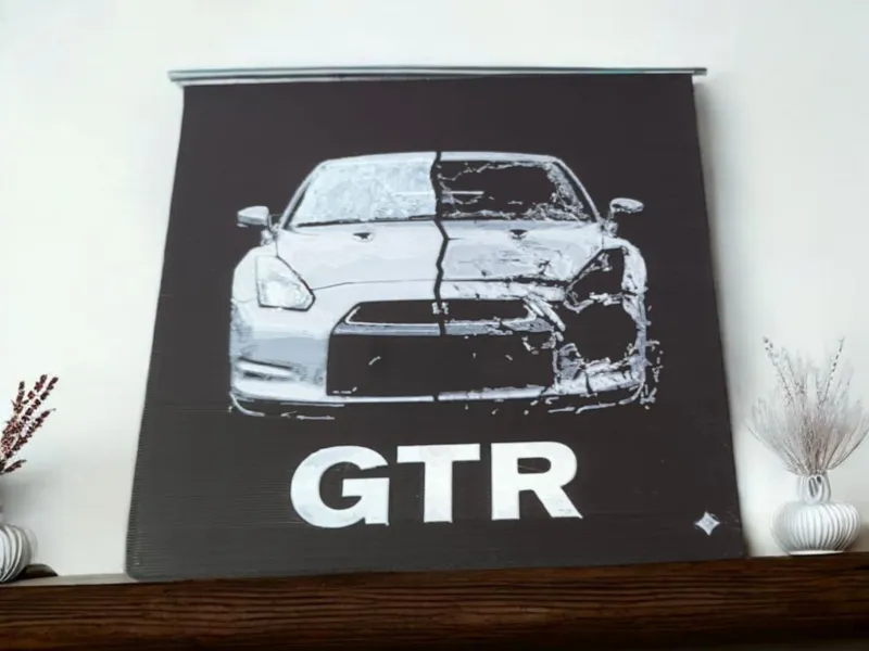 GTR Split – New vs Destroyed | HueForge Wall Art