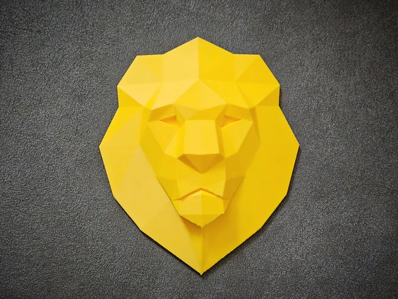 Geometric Lion Head Decor / Wall-Art