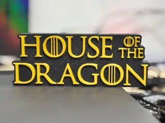 Placa Logotipo House of The Dragon - Decoração GOT