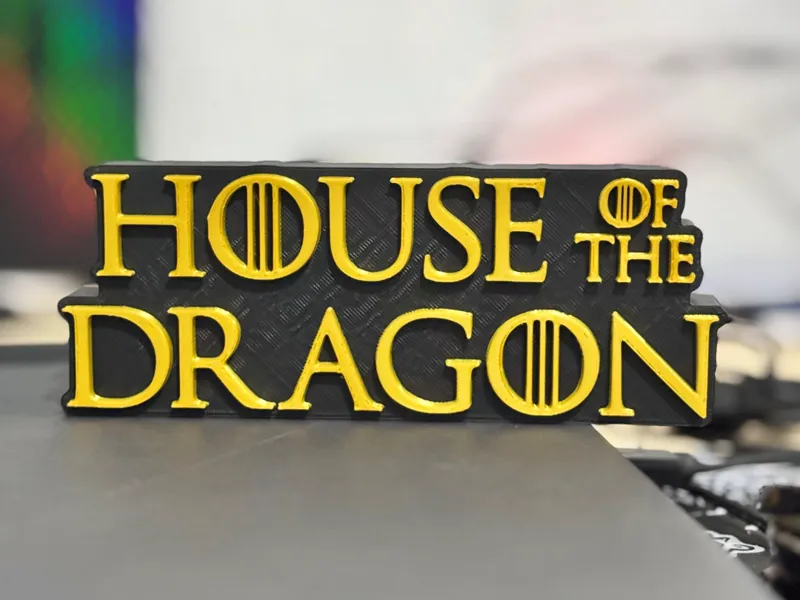 Placa Logotipo House of The Dragon - Decoração GOT