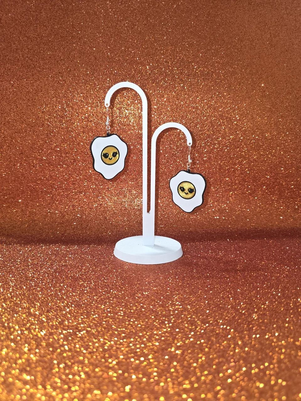 Chibi egg earrings view 3