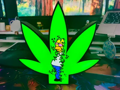 High Homer! Homers famous bush scene but different