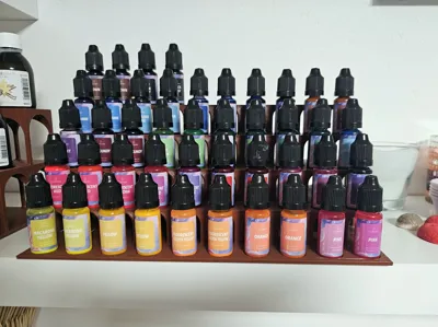 Stepped Color Bottle Stand for Candle Wax