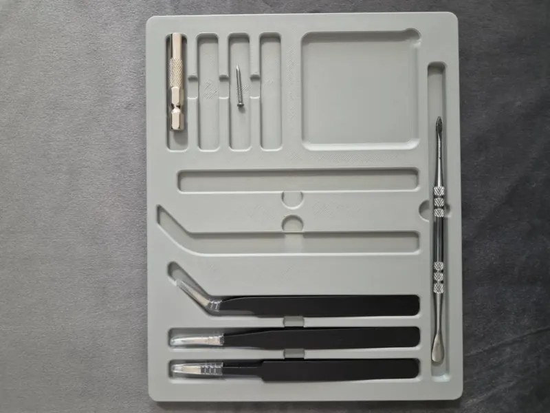 Magnetic Desk Organizer - Tweezers & Tools Tray V2