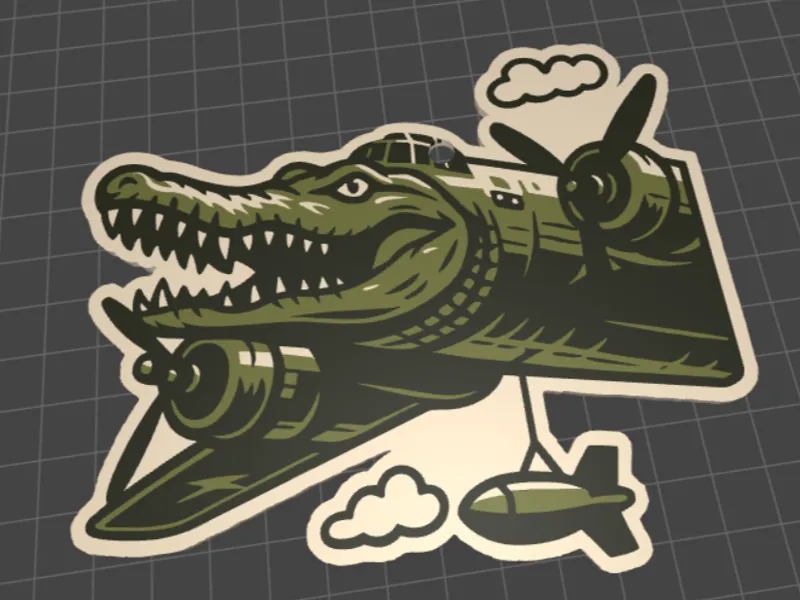 Bombardiro Crocodilo Keychain