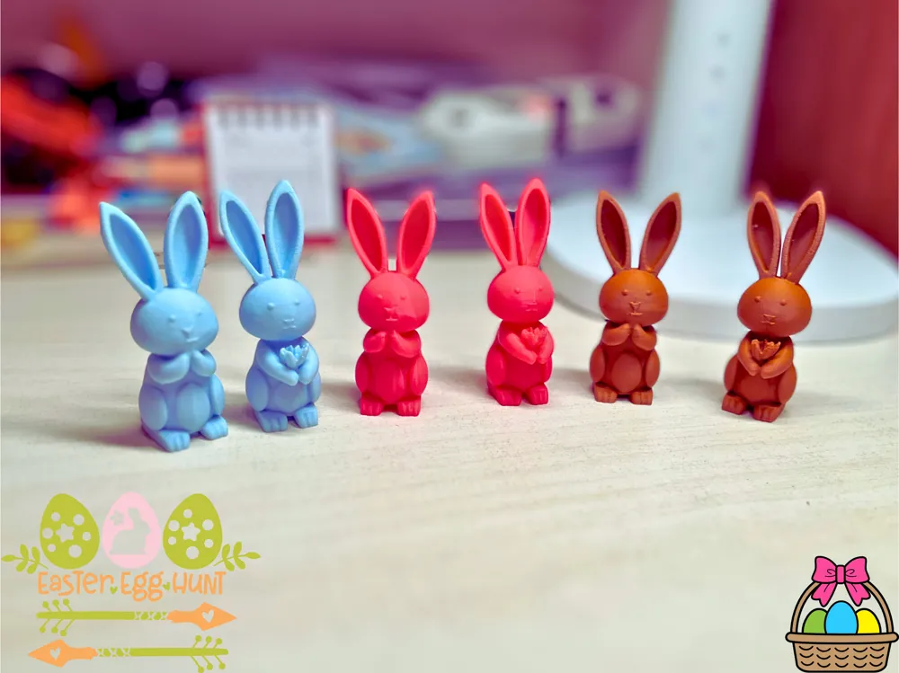 Easter Rabbit Clapping Cute Easter Bunny sitting and clapping by liudongying - MakerWorld