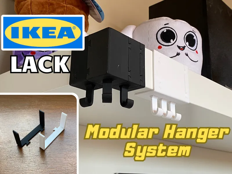 Ikea Lack Shelf Hanger System- Endcap Front 