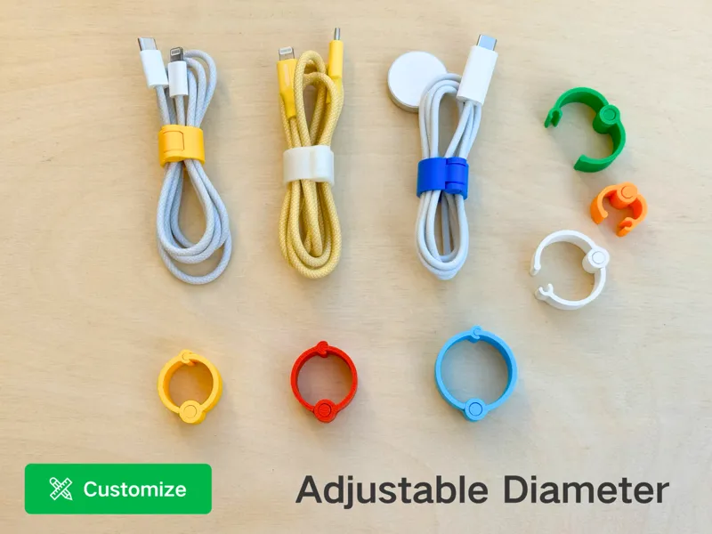 Parametric Snap Cable Clip – Adjustable Diameter