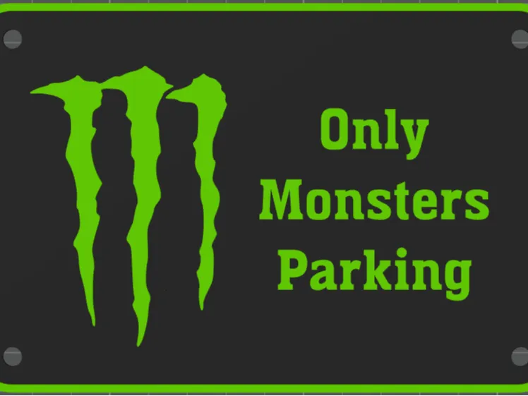 Parktafel Monsters Only