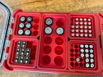 Packet battery holder inserts