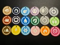 Gym badges - 25 per plate