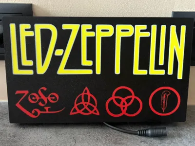 Led zeppelin lightbox