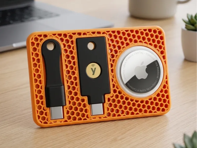 AirTag + Ubikey + Google Token - Wallet Holder 