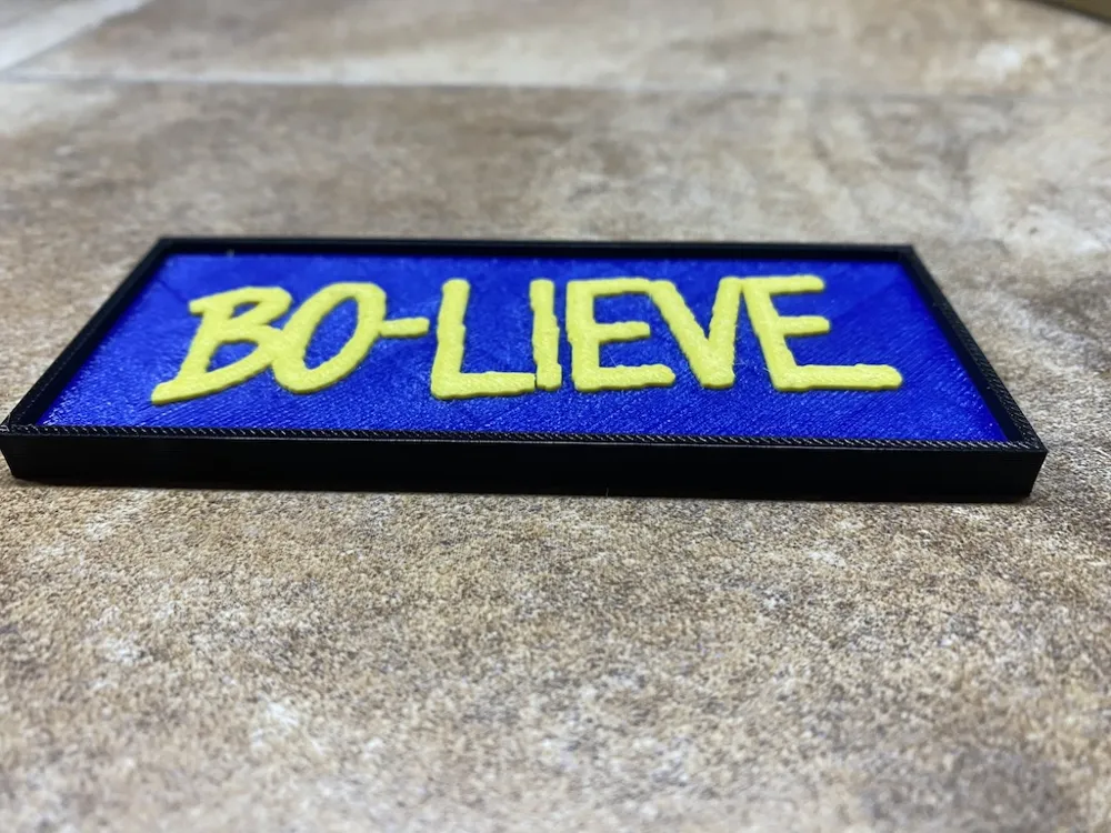 Bo Nix Bo-lieve Sign - Free 3D Print Model - MakerWorld