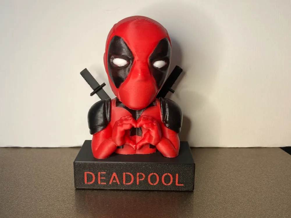 Deadpool bobblehead (with printable spring!) - Free 3D Print Model ...