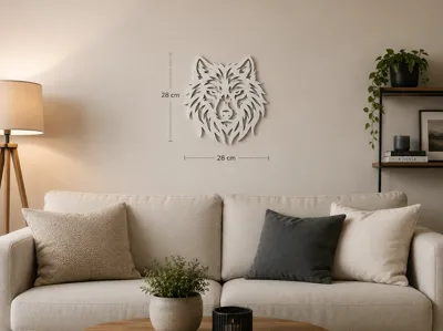 Wolf Wall Art – Decorative 3D Printed Wall Decor