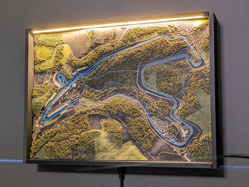 3D Track Wall Frame: Standard + LED Options