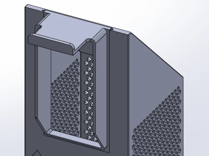 Poop chute without magnet and full covered