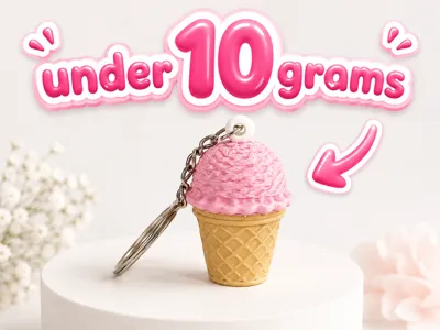 Cute Mini Ice Cream Cone Keychain - Bag Charm