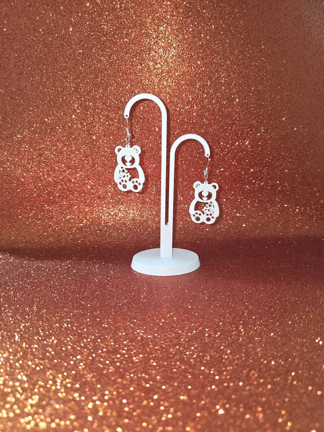 Starry bear earrings view 3
