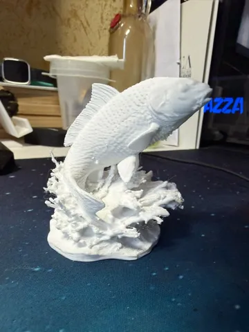 Modelo para impresión 3D: carpa koi surf — vista de referencia 3
