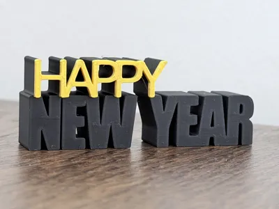Happy New Year Tisch Deko /Decorative Sign